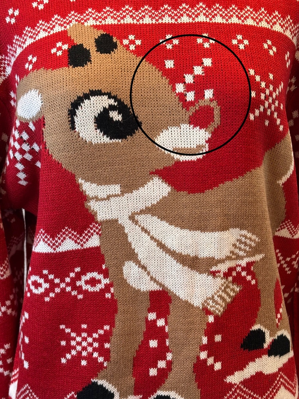 Ugly Christmas Sweater Rudolph and Snowflakes Women’s M - Picture 6 of 11
